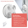 Quartz Bathroom Clock, Digital Display, Aluminium Frame, Suction Cups, White