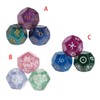YUNAWU Multicolor 12 Sided Resin Dice Astrology Tarot Constellation Divination
