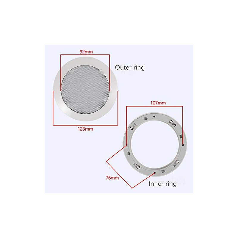 Ceiling Speaker Grille, 4-Inch Ceiling Embedded Audio Speaker Grille(Silver)
