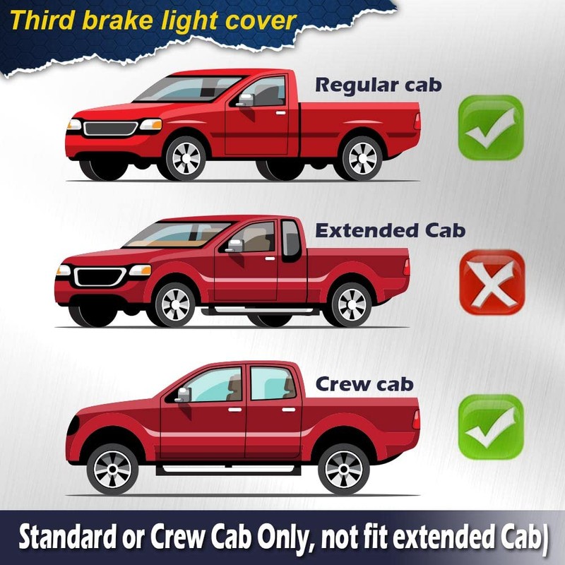 G-PLUS 3rd Brake Light Lens Cover Compatible with1994-2004 Chevy S10