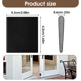 Door Corner Seal, 10 Pcs Self Adhesive Exterior Door Weather Stripping Door Frame Seal Foam 2 x 1.7 Inch Draft Stopper Corner Seal Pads for Noise Isolation and Weather Protection (Black)