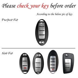 WSAuto for Nissan Key Fob Cover 4Buttons TPU Protection Car Key Case Shell with Fashion Gold Bling Keychain Compatible with Nissan Altima Maxima Murano Rogue Sentra 370z Pathfinder Black