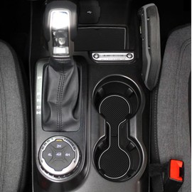 Auovo Anti Dust Cup Holder Insert Liners Compatible with Ford Bronco Accessories 2021 2022 2023 2024 Fit Door Center Console Interior Mats 13-pc Set (Automatic Transmission) (Gray Trim, 4 Doors)