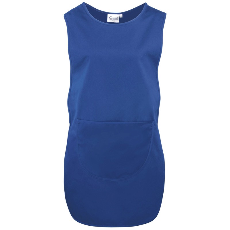 Premier Ladies/Womens Long Length Pocket Tabard / Workwear (S) (Navy)