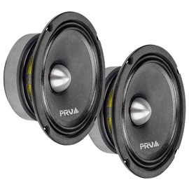 PRV AUDIO 6.5 Inch Midrange Bullet Speaker Pair 6MR400-4 Bullet, 4 Ohm 400 Watts High Performance Car Audio Loudspeaker High Output Sound (2 Speakers)