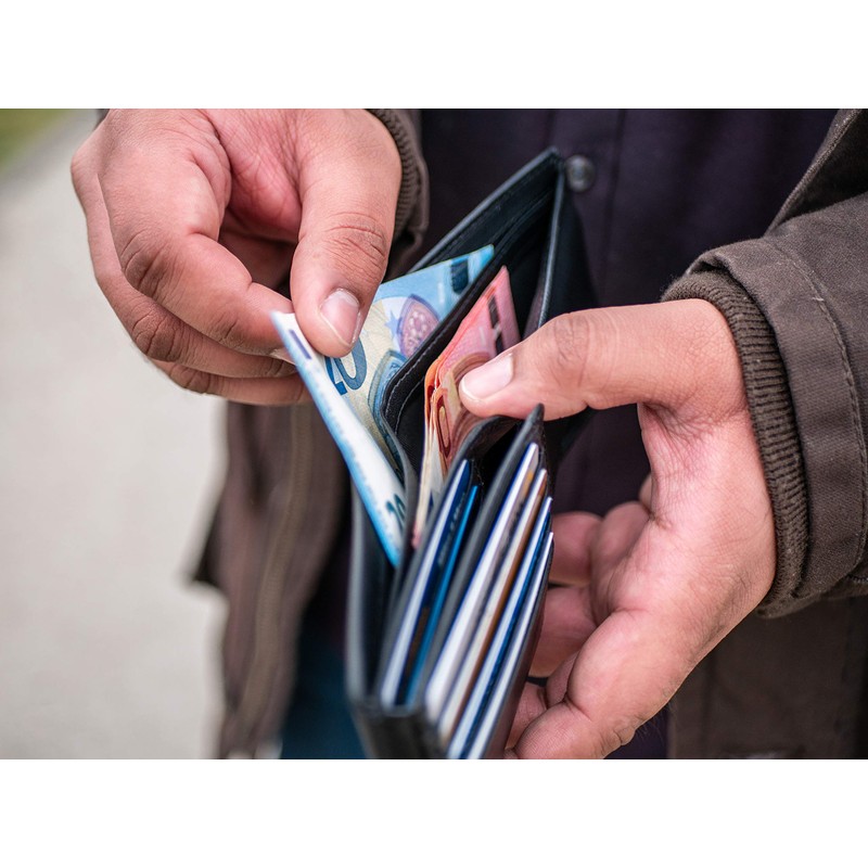 Men's Leather Wallet, black