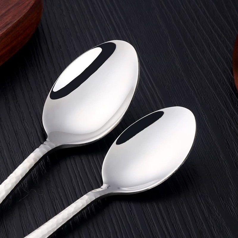 Buyer Star Luxury Flatware Set for 1 -Stainless Steel Hammered