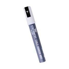 STATIONERY ISLAND White Chalk Pen for Blackboard, Liquid Chalk Marker for Chalkboard and Glass, Wipeable Marker Pen for Window Drawing - 6mm Chisel Nib
