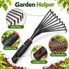 Small Steel Garden Rake for Planting – Compact Hand Gardening