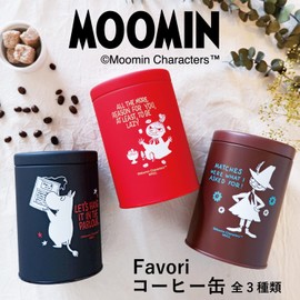 Moomin Maruei Nissan Fabori Coffee Container, Gift, Present, Moisture Proof Sealed Storage Container, Canister, 7.1 - 8.8 oz (200 - 250 g) (Little Mi)
