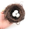 TAODAN Bird Nest 3pcs Artificial Rattan Bird Nest Crafts with