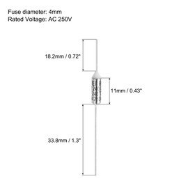 MECCANIXITY 10Pcs Metal Temperature Thermal Fuse RY240 240 °C 464 °F 10A 250V Cutoff Thermal Fuse for Motor Transformer Electric Industrial Home Appliance