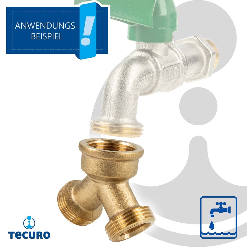 tecuro - 48836 2-Way Splitter Y Splitter Fork Piece for