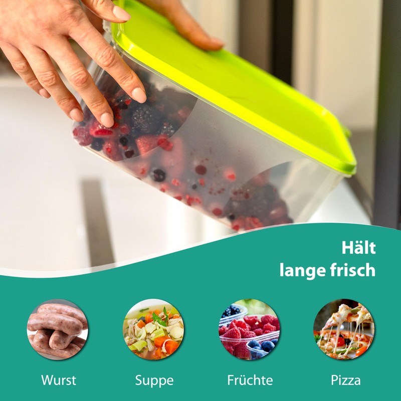MiraHome Freezer Containers 8 x 0.75 L Rectangular Colourful -