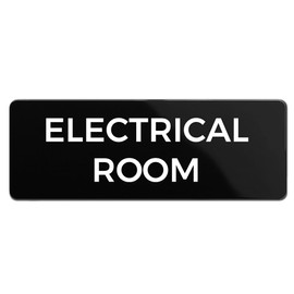 Electrical Room Sign, Durable ABS Plastic with Full Adhesive Backing, Sign for Door or Wall, 2x6"