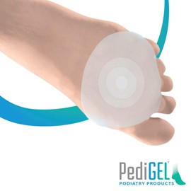 PediGel® - Medically Approved Polymer Gel Toe Metatarsal Pads Offering Protection and Comfort to Metatarsal Region of Foot - 4 Units