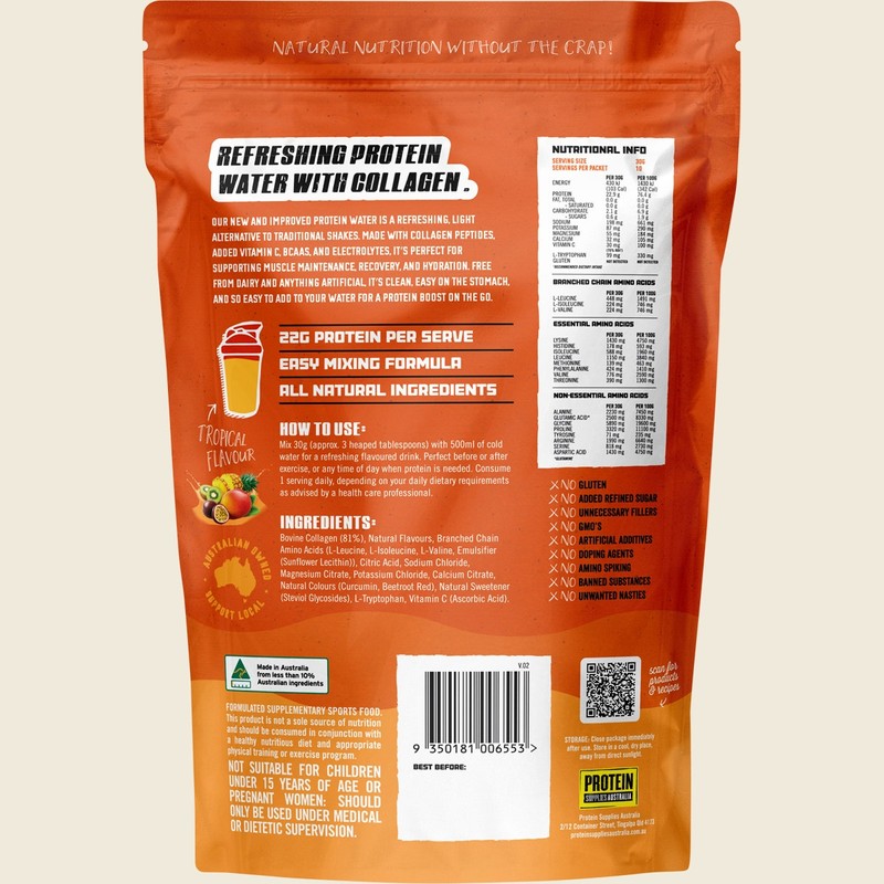 Protein Supplies Australia Protein Water with Collagen & Electrolytes Tropical