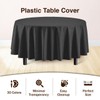 Party Solids 6-Pack Premium Plastic Tablecloth 84in. Round Plastic Table