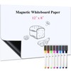 Hiwhy 12x8 inch Self Adhesive Magnetic White Board Set Dry