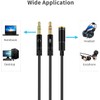 OOYES 2 in 1 Headphone Mic Splitters Cable,3.5mm Jack Audio