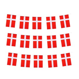 Denmark Flag Danish Flag, Small String Denmark Flags Mini Danish Flags Banner, Used for Party School Sports Events Patriotic Festival Decorations