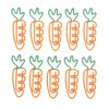 100Pcs Carrot Paper Clips Carrot Style Electroplated Metal Nonslip Rustproof