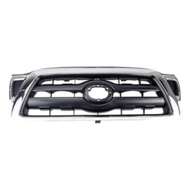 Front Grille Chrome & Black Compatible with 2005-2010 Toyota Tacoma TO1200268