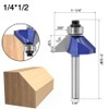 Bestgle 4pcs 1/4 Inch Shank Chamfer Router Bits with 45