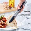 KitchenAid Silicone Tipped Side Locking Tongs, Black, 12 Inch