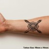 Azeeda 'Flugzeugpropeller' Temporäres Tattoo - Hautfreundlicher & Ungiftiger Abziehbild ·