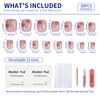 evpct Nude Pink Glossy Press on Nails Short Square, Nude