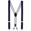 DonDon® Men's braces, wide, 4 clips, with Y-shaped leather, elastic