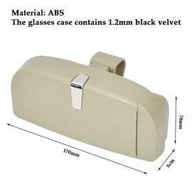 Auto Brillenetui Universal Brillen Aufbewahrungsbox mit Magnetischem Funktion und Karteneinschub Multifunktionale Auto-Sonnenbrille Brillenbox Brillenhalter für Auto Sonnenblende Organizer (Beige)