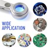 Handheld 60X Magnifier Loupe with UV & LED Lights, 30mm