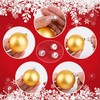 WBCBEC 100 Pieces Round Christmas Ornament Caps and Christmas Ornament