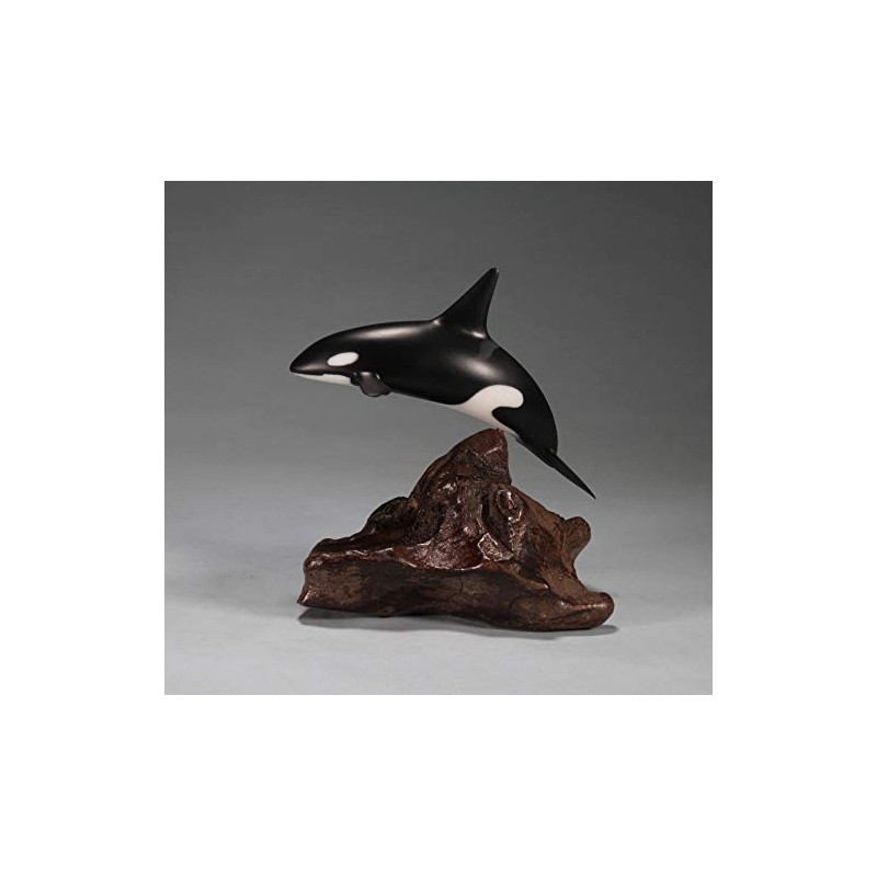 ORCA sculpture by John Perry 6in long Medium Down-tail version