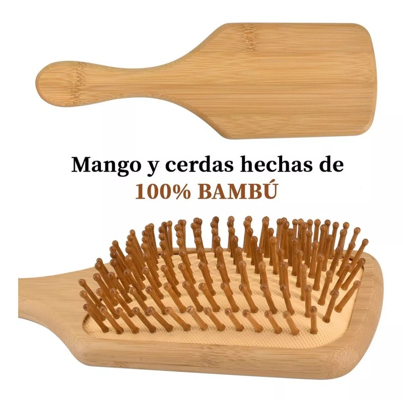 Mololan Kit De Peines De Sándalo Natural Desenredar Cabello Rizado
