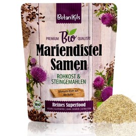 BotaniKils Mariendistel Pulver Bio 1kg, die effektivste Heilpflanze fr die Leber, 100% reine Silymarin-Quelle, Mariendistelsamen gemahlen von BotaniKils