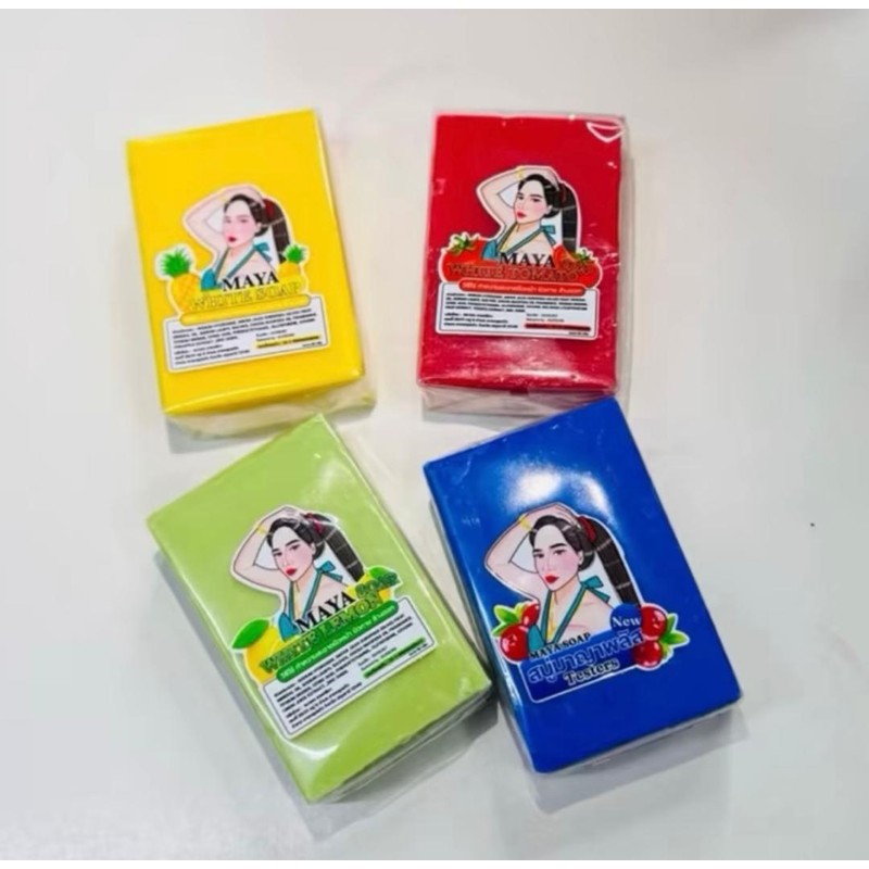 MAYA Sabun Bar Soap 1pcs | Alpha Arbutin (Biru) |