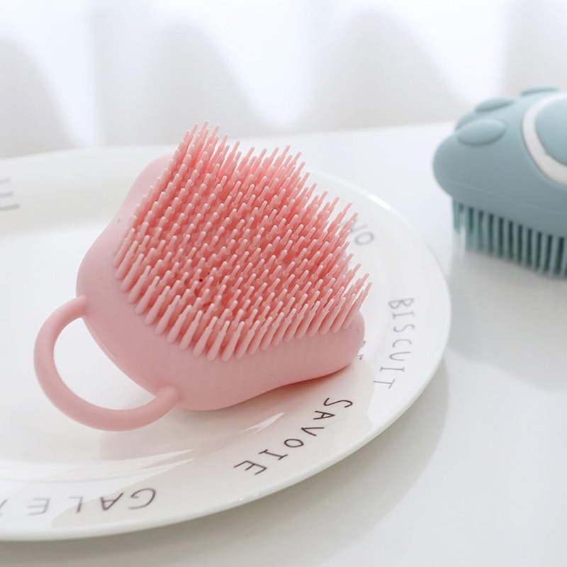 Silicone Bath Brush, Compact Lightweight Accessory for Travel and Daily