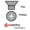 Cabentry Brand | Wood Screws | Flat Head | Phillips