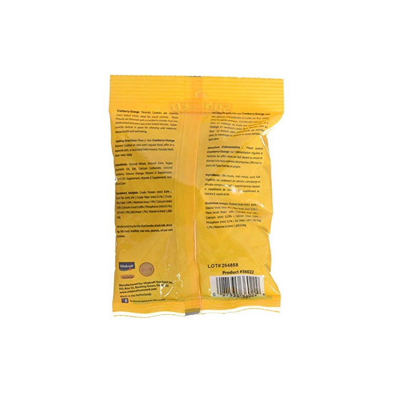 Sunseed Company 36022 Cranberry-Orange Animalovens Small Animal Treat, 4 Oz