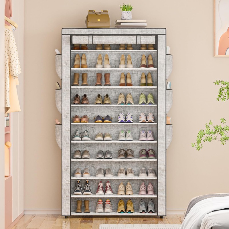 OYREL Shoe Rack 10Tier Large Capacity 50-56Pairs Beautiful Tall Shoe