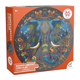 Novelty Corp Rompecabezas Circular Barnizado Elefante 500 Piezas