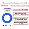 HAXIHA Pneumatic Hose Clear 10 mm OD 6.5 mm ID