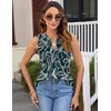 Micoson Hawaiian Shirt for Women V Neck Summer Pleated Tank