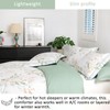 ALEISSEL Natural Cotton 2pcs Botanical Comforter Sets Twin Size-Green Comforter