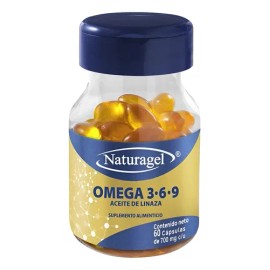 Omega 3, 6 Y 9 C60 Naturagel Aceite Pescado, Linaza, Oliva                                                                                            
