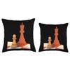 Pawn Queen Chess Player Mirror Reflection Potential Throw Pillow