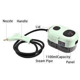 Steam Cleaner, High Pressure High-Temperature House Steamer, Multipurpose Handheld Steam Cleaning Machine for Kitchen Bathroom Cleaning 2500W Portable Steamer Green